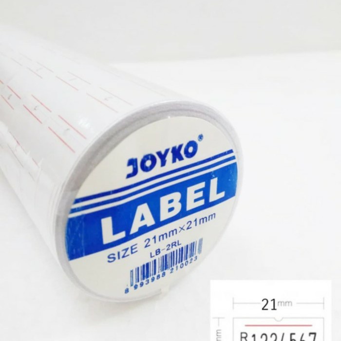 

Label harga roll joyko 1 baris 21 mm x 21 mm LB-2RL