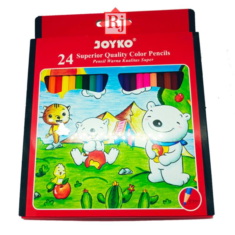 

[CP-24PB] Pensil Warna Joyko 24 Warna (P = 17CM)