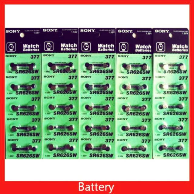 Batre Jam Sony 1.55V SR626 HARGA UNTUK 20 pcs / 20 Biji / 2 LEMBAR