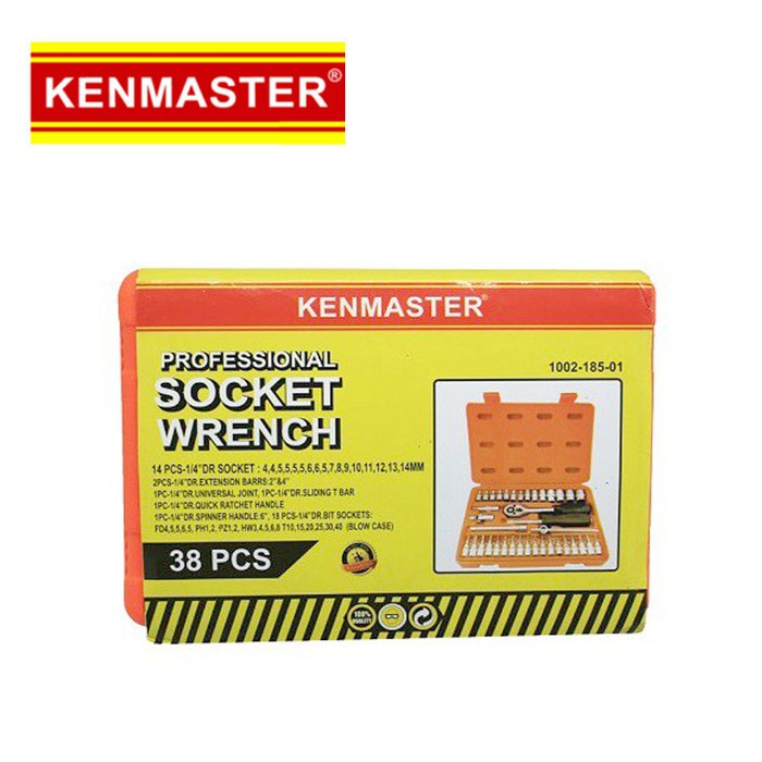 Kenmaster Socket Wrench Set 38pcs Kunci Sok 38 Sockets Perkakas Rumah