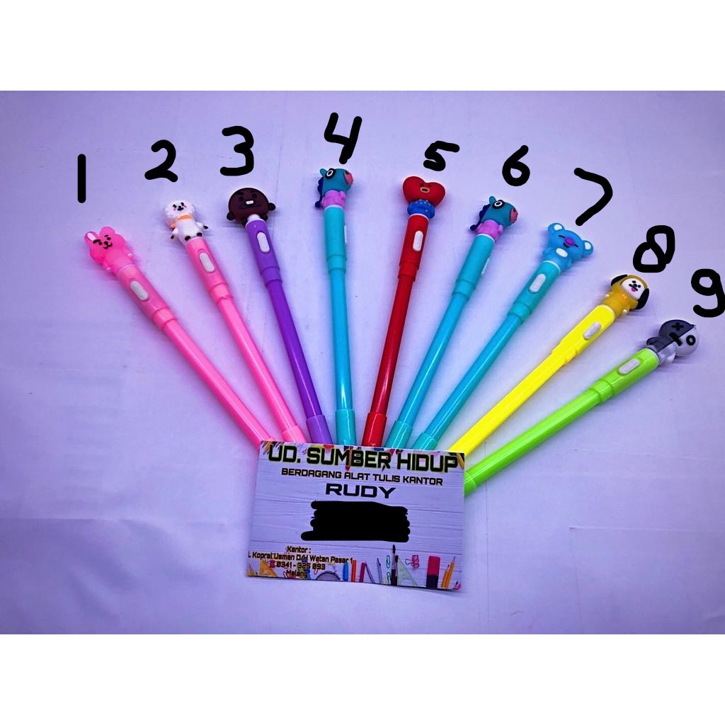 

Pulpen Motif BTS , Bisa Menyala