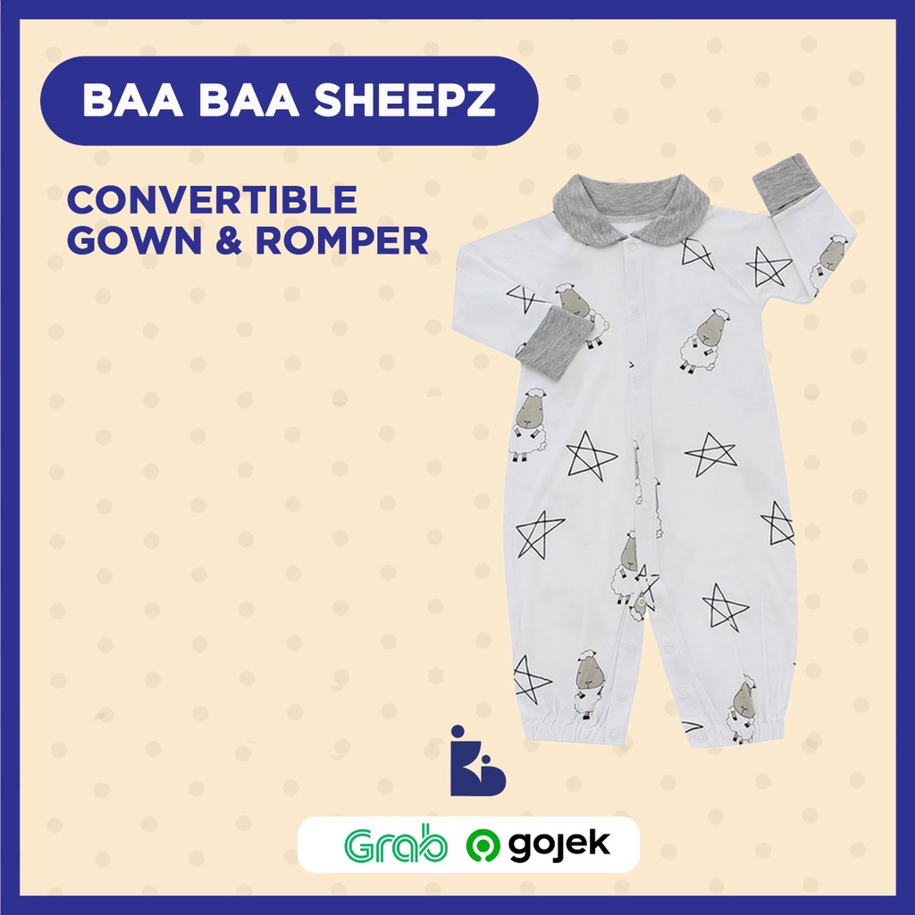 Baa Baa Sheepz Convertible Gown &amp; Romper | Baju Terusan