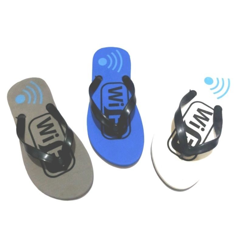 SANDAL JEPIT PRIA MOTIF WIFI CASUAL