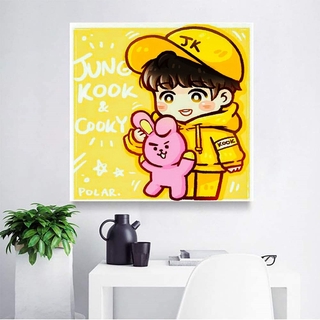 KPOP BTS Cartoon 5D Diamond Painting Photo DIY Wall Picture Rhinestones