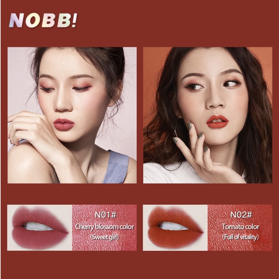 NOBB Air Matte Velvet Lip Cream Waterproof  Lipstick Long Lasting Lipstik Lip Gloss NO001