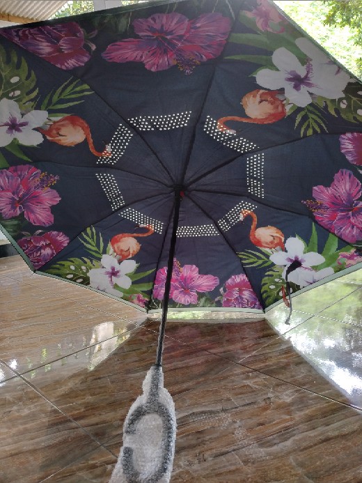 Payung Terbalik Reverse Kazbrella Gagang C 2nd Generatio Motif Bunga F710