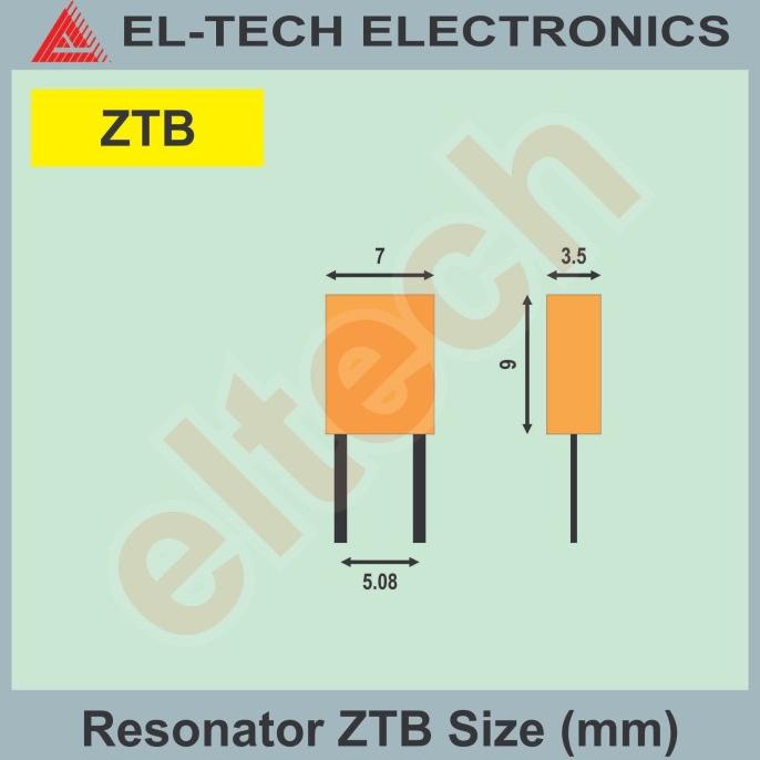 500 500KHz KHz Keramik Ceramic Resonator Filter CF Crystal 2 Pin ZTB elt3ch Murah