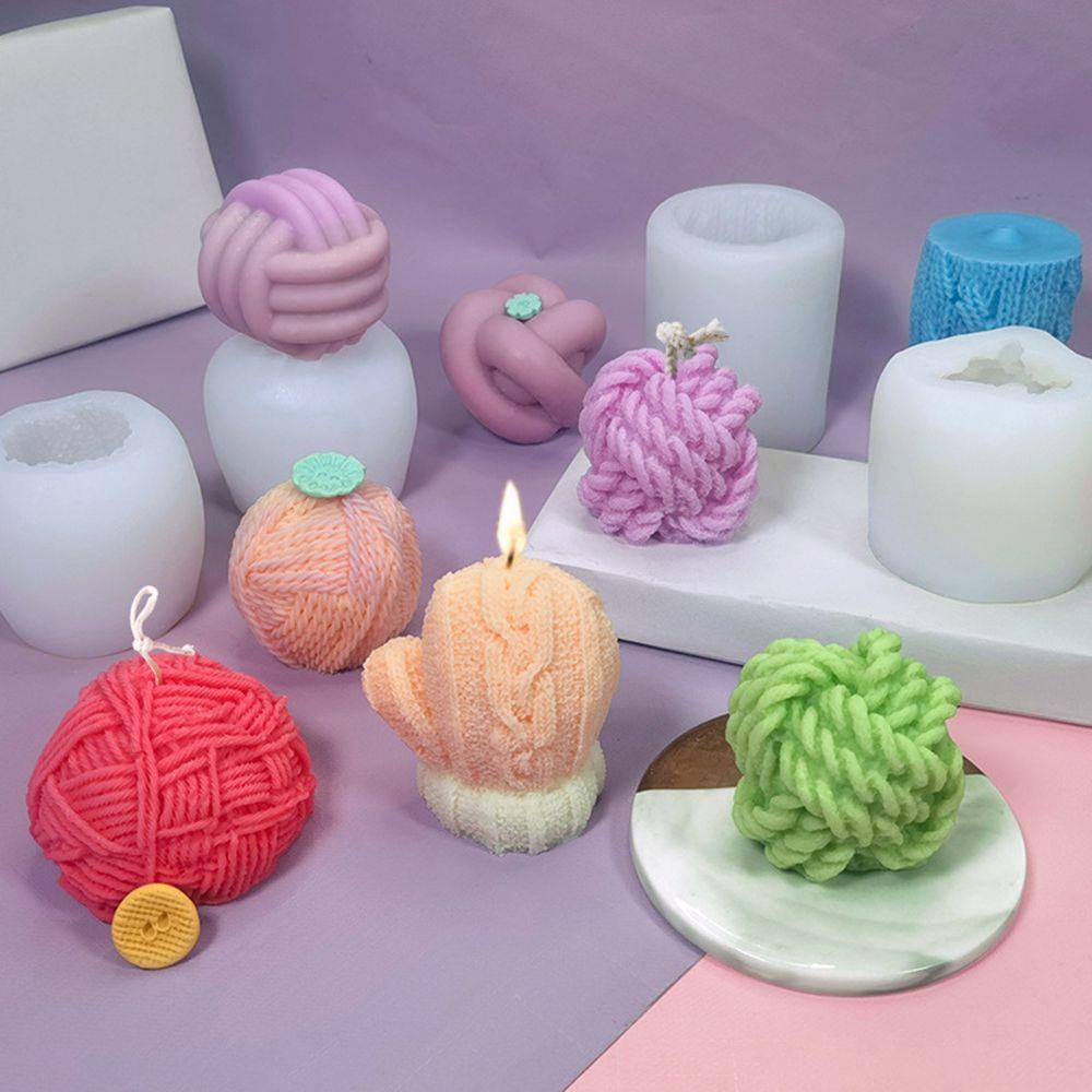 R-flower Candle Cetakan Biskuit Mousse 3D Woolen Ball Handmade Alat Panggang