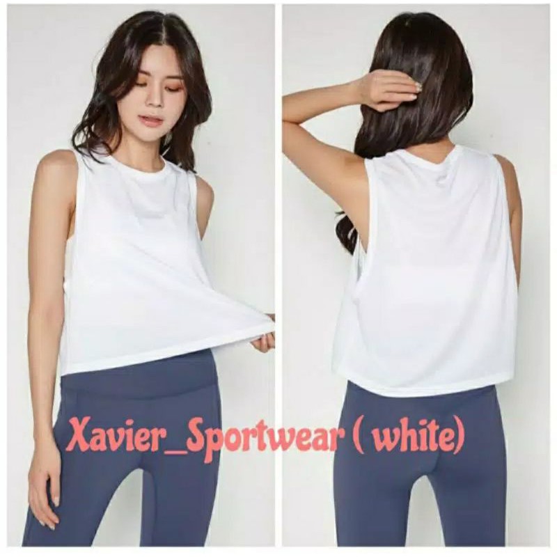 STL White crop tank