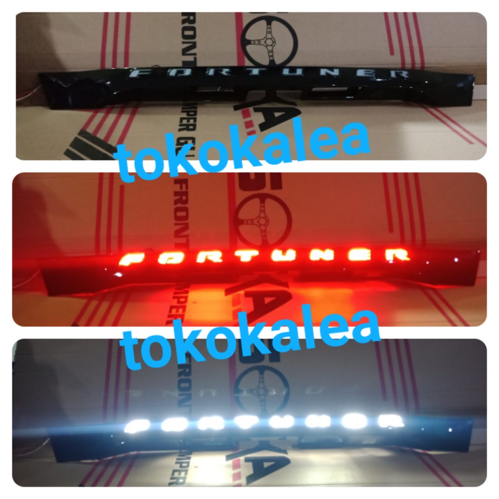 TRUNK LID BAGASI BELAKANG MOBIL FORTUNER 2012-2015 LED RUNNING SEIN LAMPU