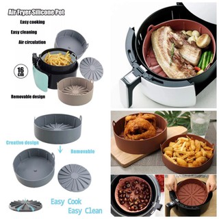 ELtamart Air Fryer Silicone Pot Wadah Silikon Tahan Panas ELtamart Air Fryer Silicone Pot Wadah Silikon Tahan Panas