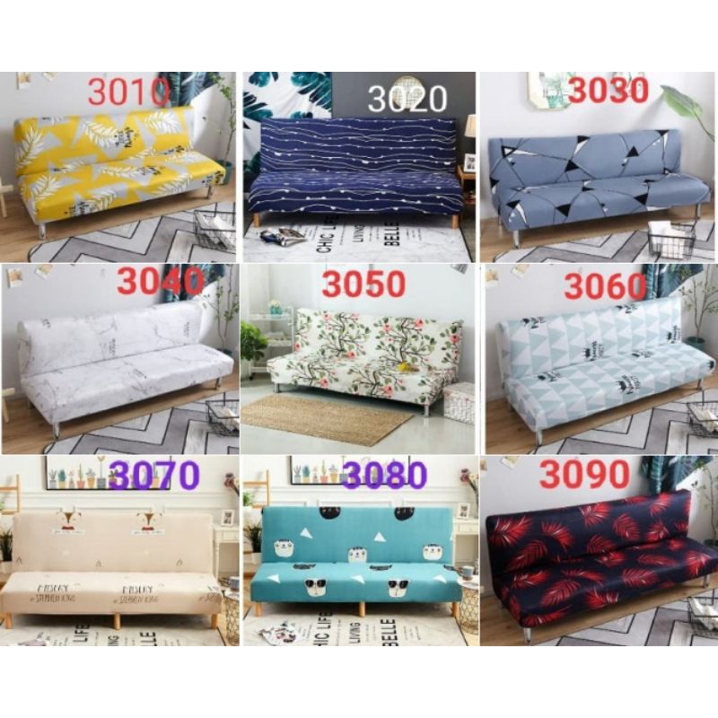 SEETM20 COVER SOFA BED MOTIF COVER SOFA SARUNG SOFA BED ELASTIS COVER SOFA INOAC IFORMA SOFA TAMU FASIA - Cover SOFA BED Sarung SOFA BED stretch elastis NAVY RECTANGLE cover (sarung sofa bed)hanya sarung nya ✅BISA COD✅ COVER SOFA BED ELASTIS / SARUNG sofa