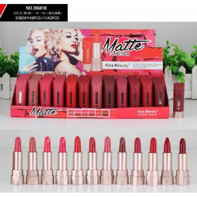 Lipstick KISSBEAUTY MATTE. NO.35581B (isi 12 )