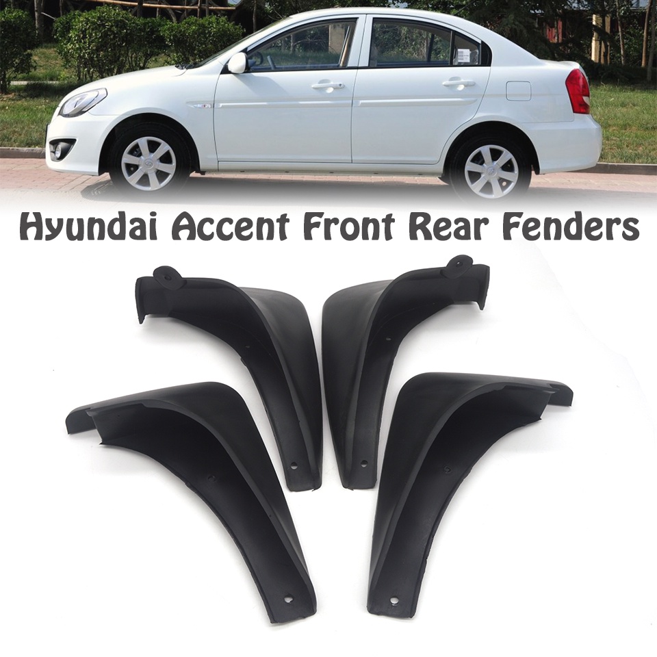 1 Set Mud Flap Pelindung Splash Untuk Fender Mobil Hyundai Accent Sedan Solaris 2011-2013 2014 2015 2016