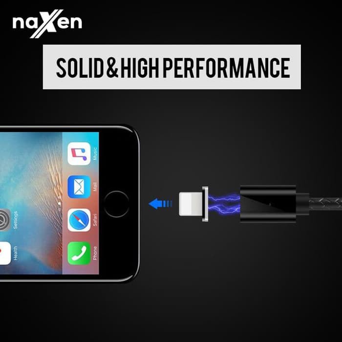 KABEL MAGNET dan kepala MAGNET LIGHTNING NAXEN FAST CHARGING DATA 2.4A