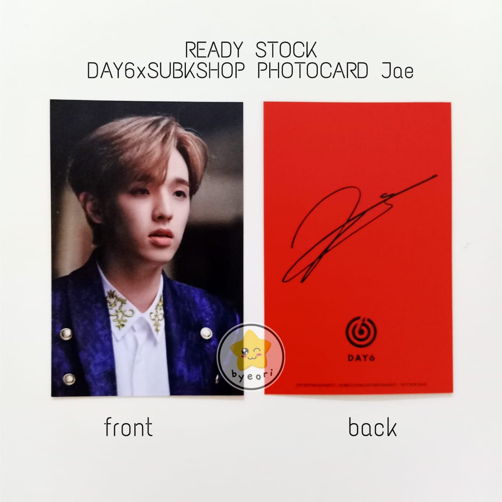 READY STOCK DAY6 THE DEMON X SUBKSHOP PHOTO CARD LIMITED JAE SUNGJIN YOUNGK DOWOON WONPIL