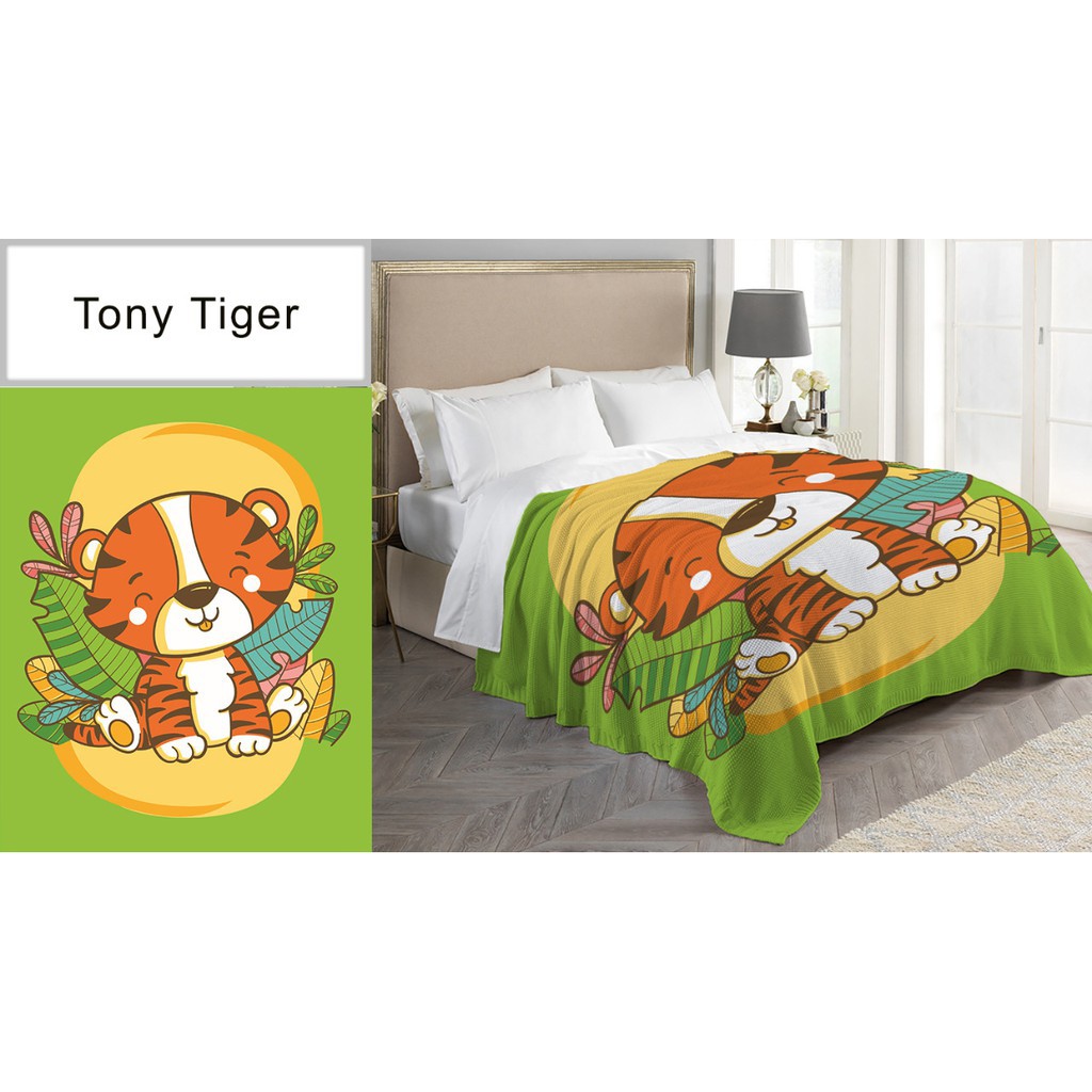 WW Selimut Internal Blanket TONY TIGER Soft Panel 160 x 200 halus lembut cute kids anak remaja