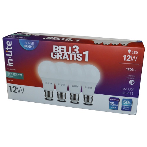 Lampu IN-LITE Led Bulb Beli 3 Gratis 1