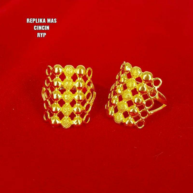 Cincin lapis emas murni (bisa disepuh), cincin emas 24k