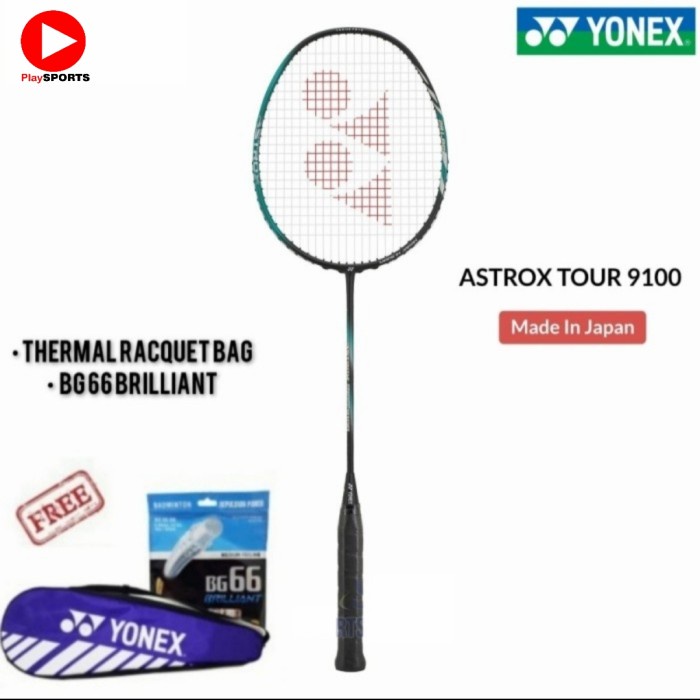 NEW RAKET BADMINTON YONEX ASTROX TOUR 9100 HIJAU ORIGINAL - Tidak Disenar