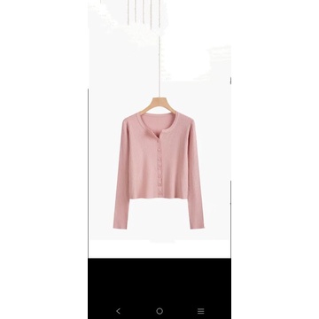 CROP TOP CARDIGAN KANCING / CARDI RAJUT
