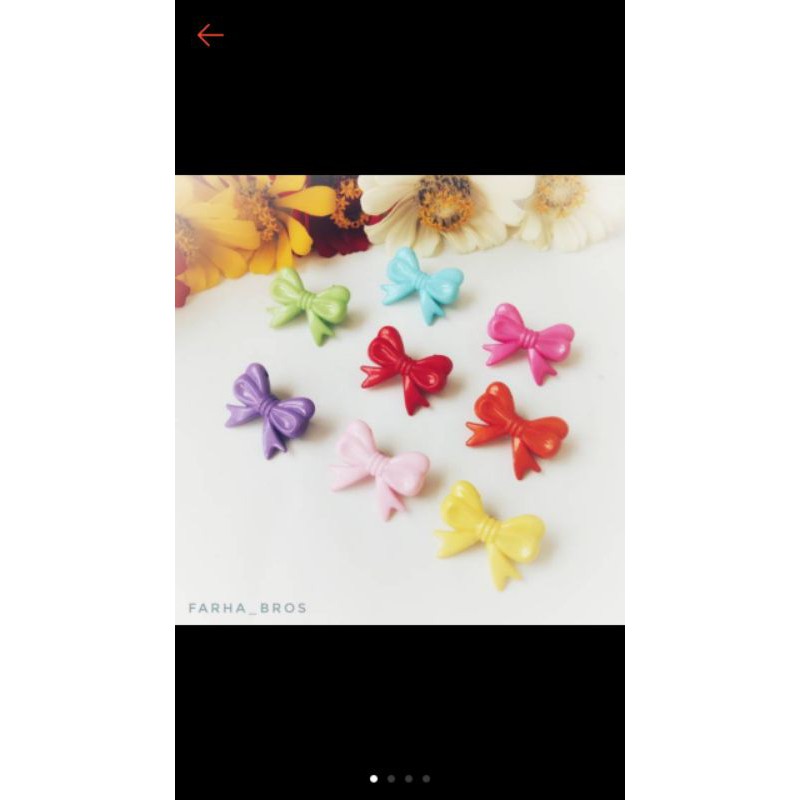 Peniti hijab jilbab Bros Dagu Kecil Mawar, Pita, Kupu-kupu By Farha-Pita