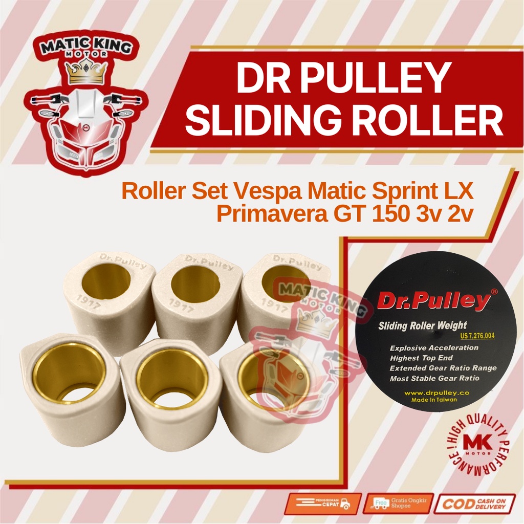 Sliding Roller Vespa Sprint LX Primavera Iget 2v 3v 150 cc DR PULLEY  1917