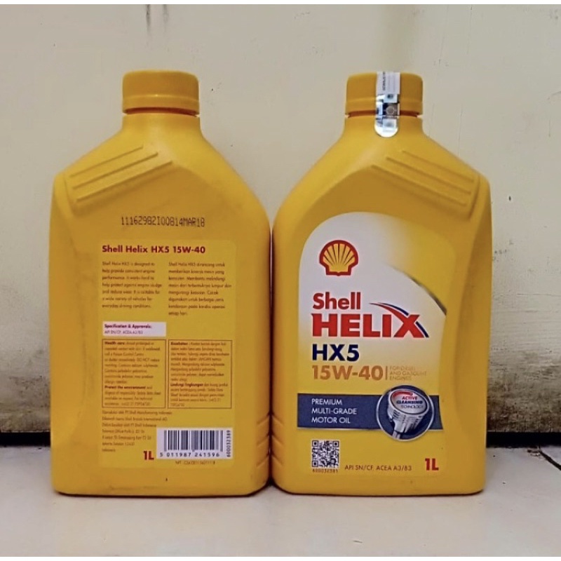 OLI Mesin Shell HX-5 SAE 15W-40 Kemasan 1 Liter 1000ml