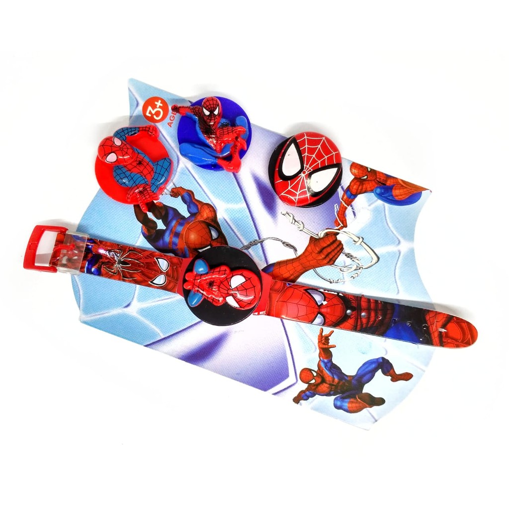 Hot Sale! JAM TANGAN ANAK LAKI LAKI KEPALA SET SPIDERMAN SPIDERMEN DIGITAL