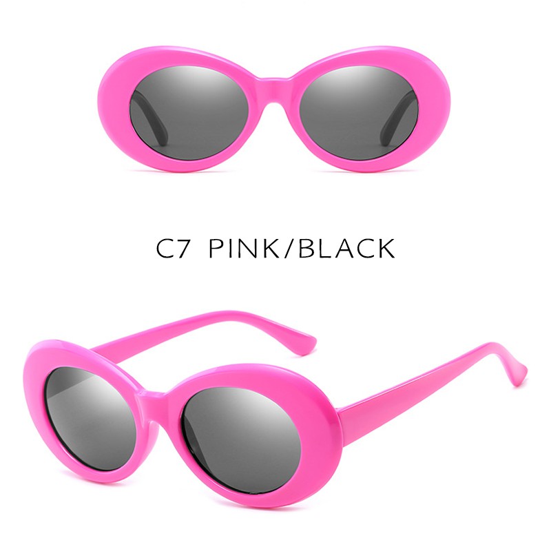 (YUZHU) Kacamata Hitam Pria / Wanita Model Retro Steampunk Rock Cool Trendy Oval untuk Pesta Sunglasses