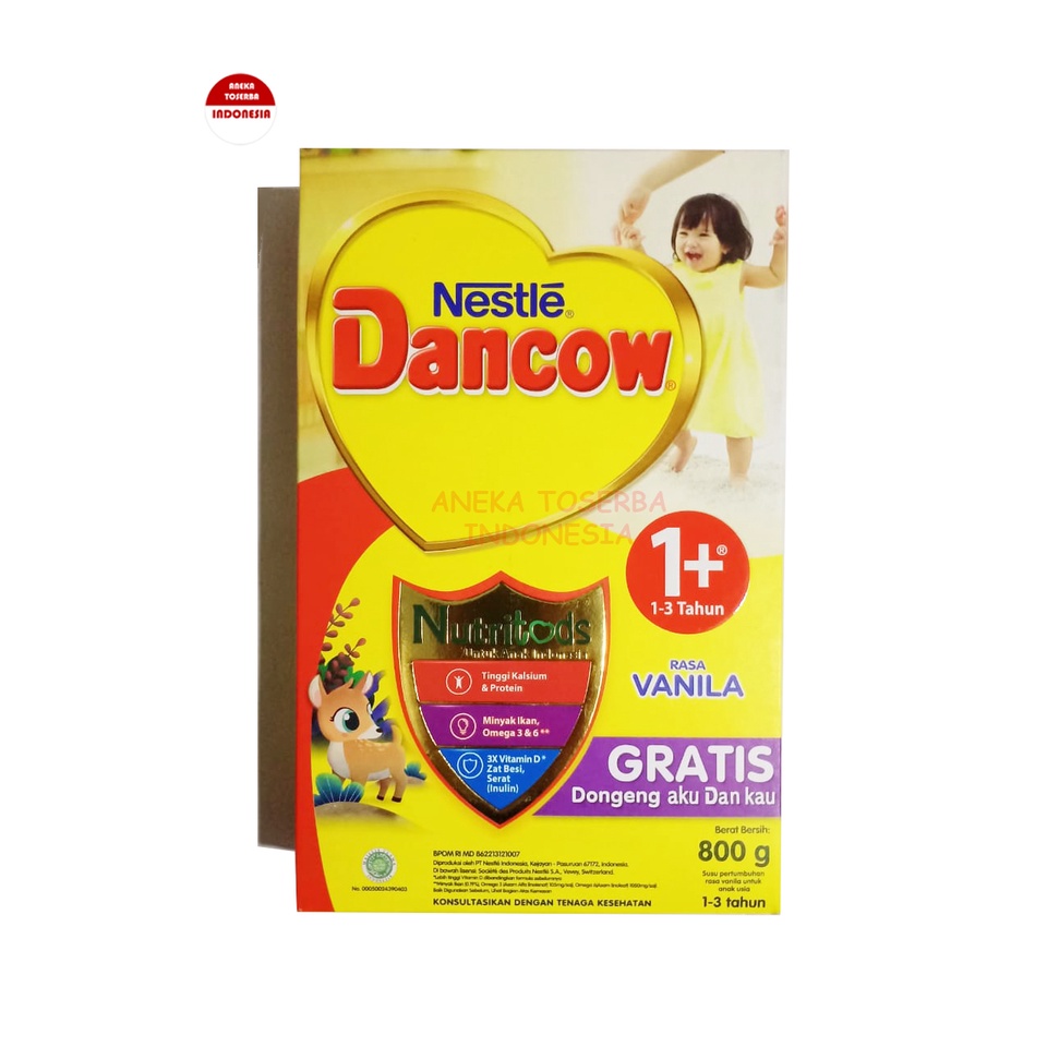 SUSU DANCOW 1+ 800gr (MADU/VANILLA (FREE DONGENG AKU DAN KAU) /COKLAT)