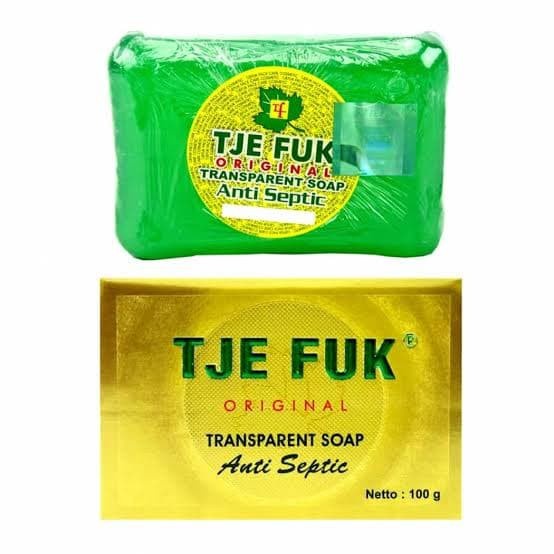 Tje Fuk Transparent Soap Antiseptic - Tje Fuk Sabun Batang Anti Septic Hijau 100gr