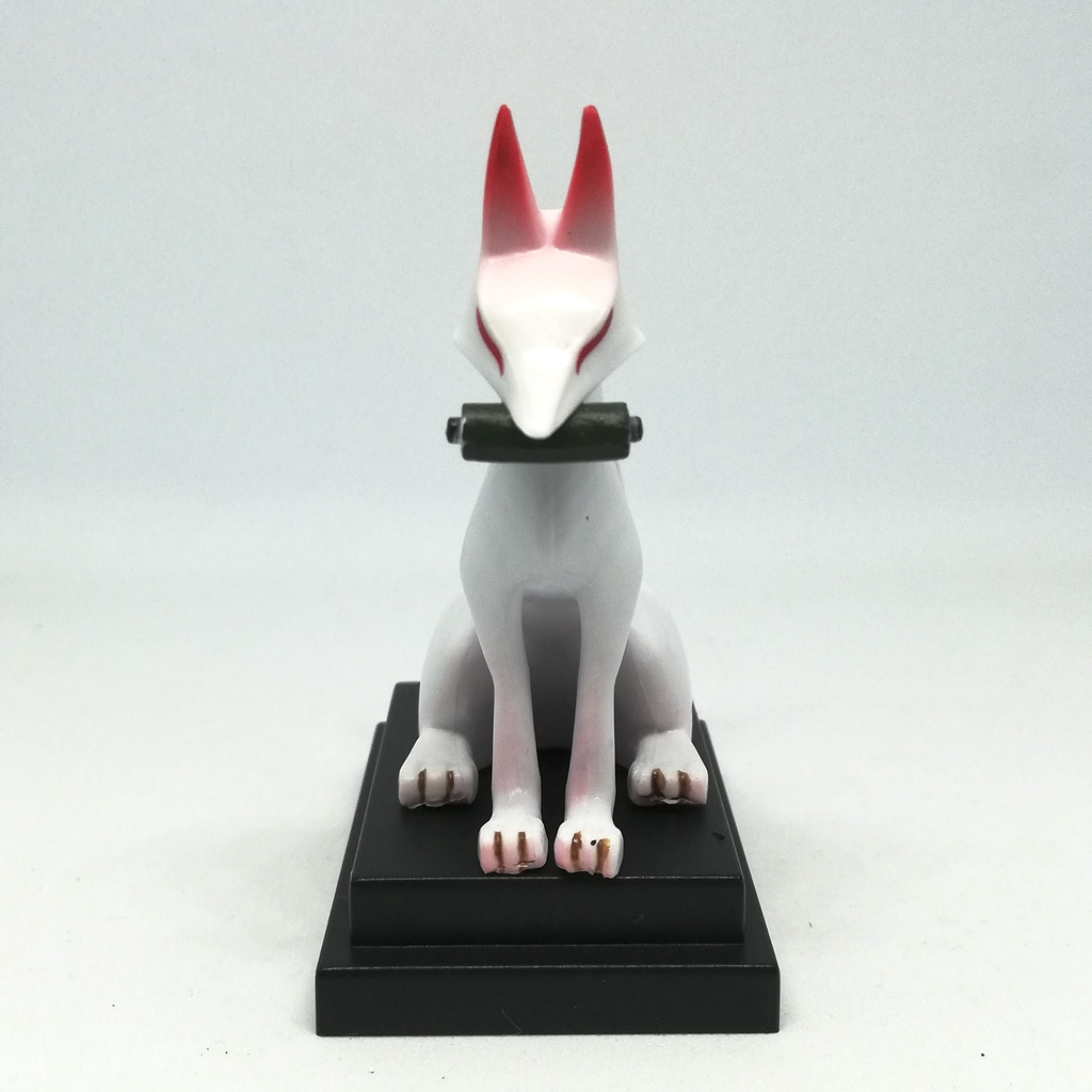 Trading figure kitsune with scroll/pajangan rubah