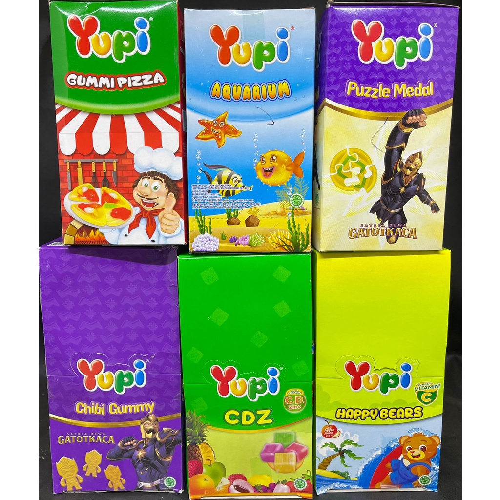 YUPI ANEKA VARIAN RASA// PERMEN GUMMY// PER BOX