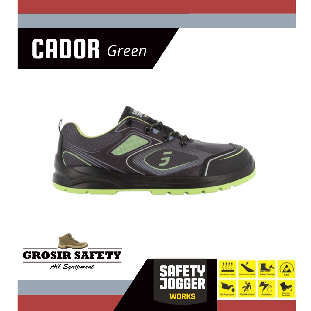 Sepatu Safety Jogger Cador Green S1P