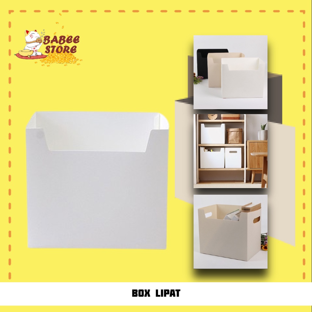 BABEE - BOX PENYIMPANAN SERBAGUNA CONTAINER / FOLDABLE DESKTOP BOX / ORGANIZER BUKU / KOTAK PENYIMPANAN LIPAT