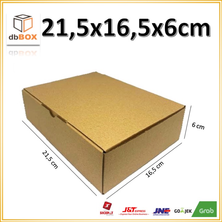 

Kardus 21,5x16,5x6 cm --box Die Cut dan easy usage--