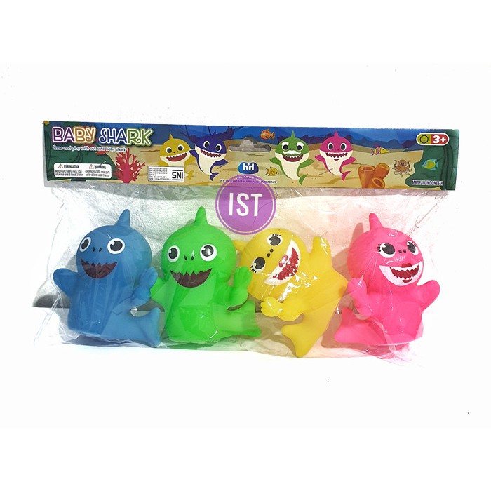 mwn.toys Mainan Vynil  Anak Hiu 4 pcs