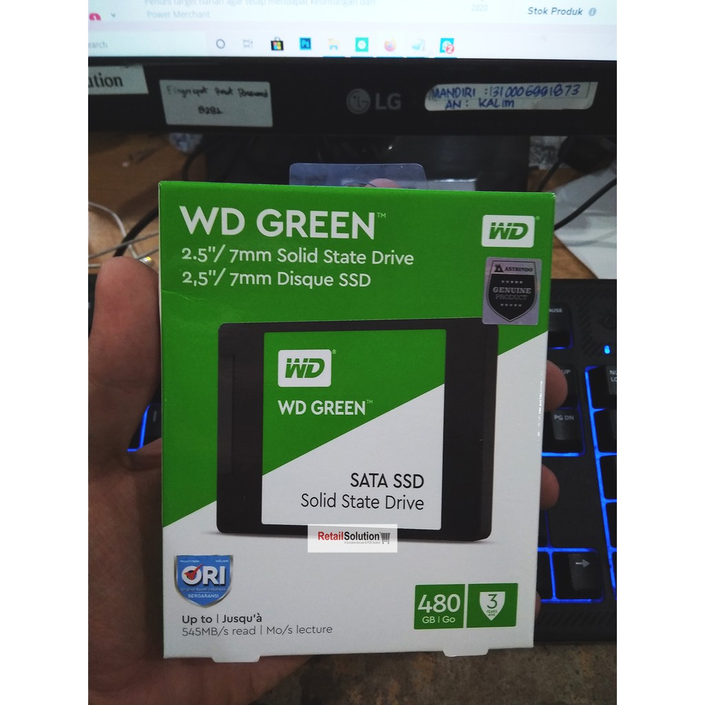 SSD WD Green 480GB 2.5&quot; SATA3 ORI - SSD PC Laptop Mini PC