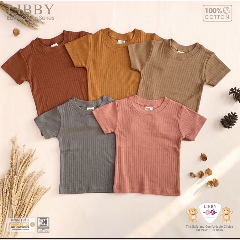 Baju atasan anak Libby Earth colors easy shirt/baju bayi/kaos anak laki laki &amp; perempuan/ baju anak kekinian lucu murah