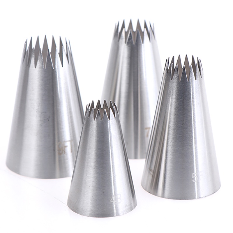 4 Pcs Nozzle Pipa Icing Untuk Dekorasi Kue