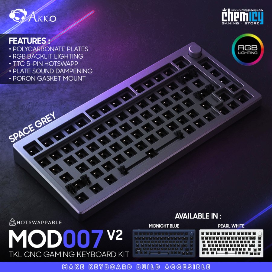 Akko MOD007 / MOD-007 V2 Barebone TKL CNC Mechanical Gaming Keyboard