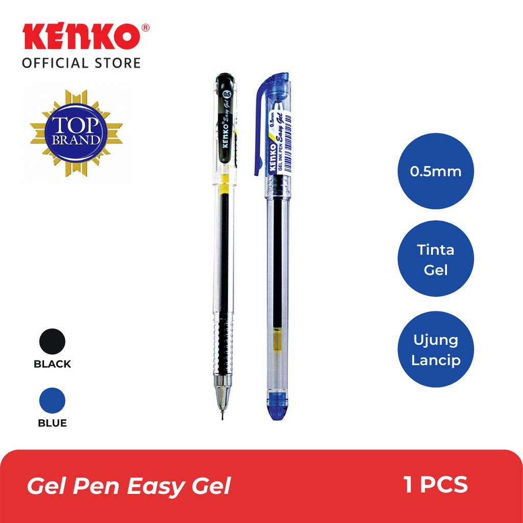 

KENKO GEL PEN / Pulpen Jel / Pena Jel / Pen Tinta Gel Easy Gel