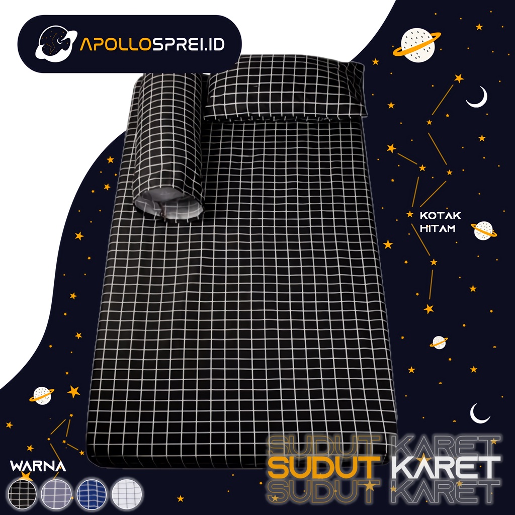 Sprei Kotak aesthetic 90x200 No4 Single Sprei Sudut karet