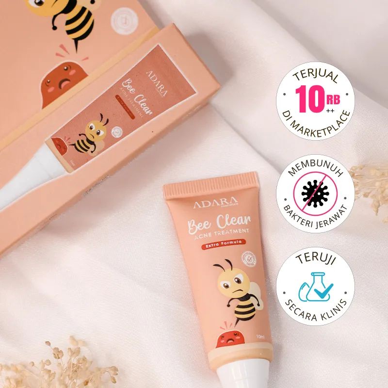 ADARA Bee Clear Acne Treatment Extra Formula 10m | Cream Totol Jerawat Extra Formula Adara