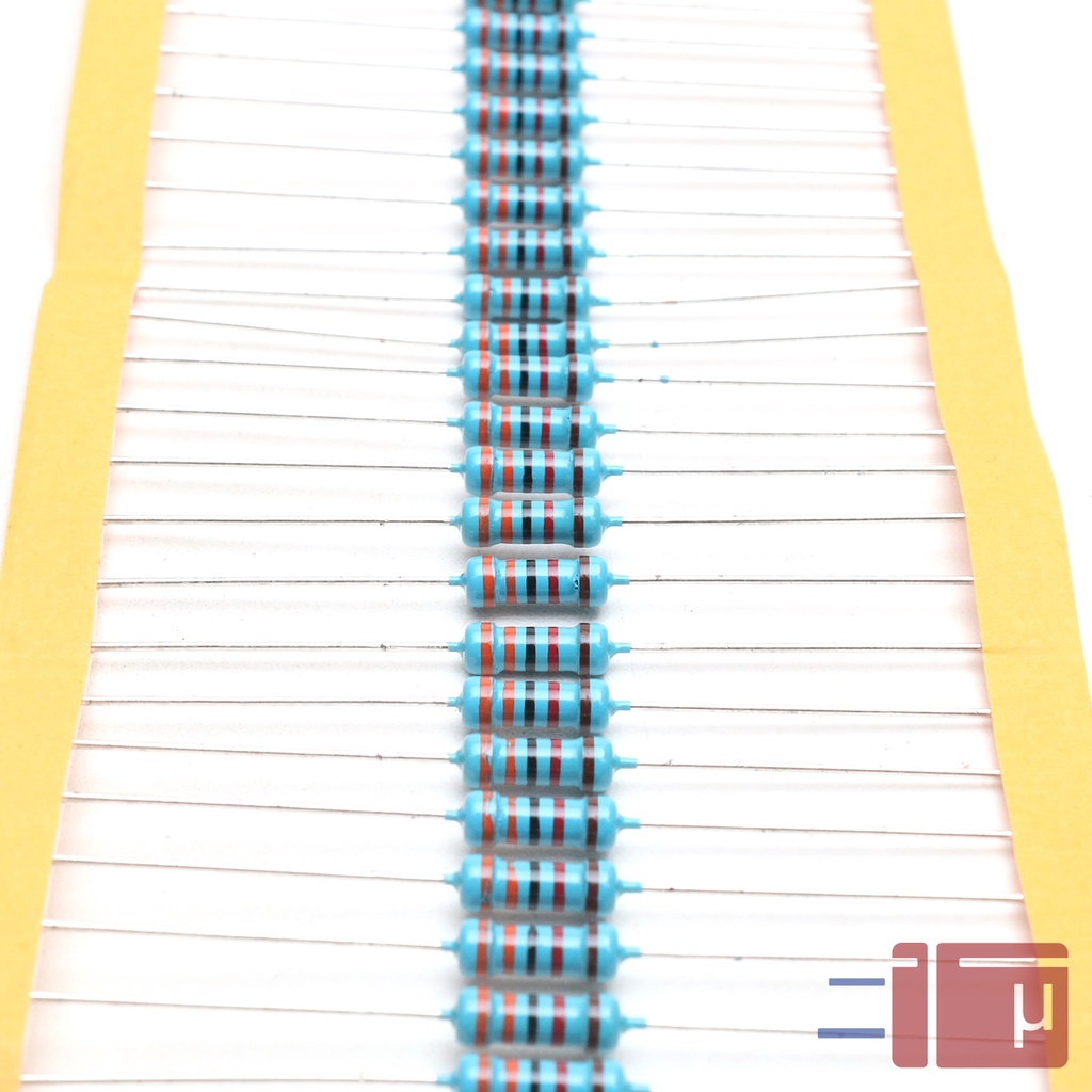 x10 Resistor 33K 1/2W Metal Film 1% Taiwan Kaki Tembaga