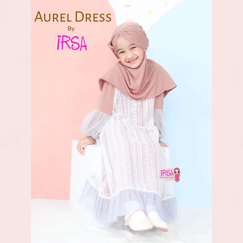 Gamis Aurel Dress Gamis IRSA Gamis anak gamis brokat lace tulle