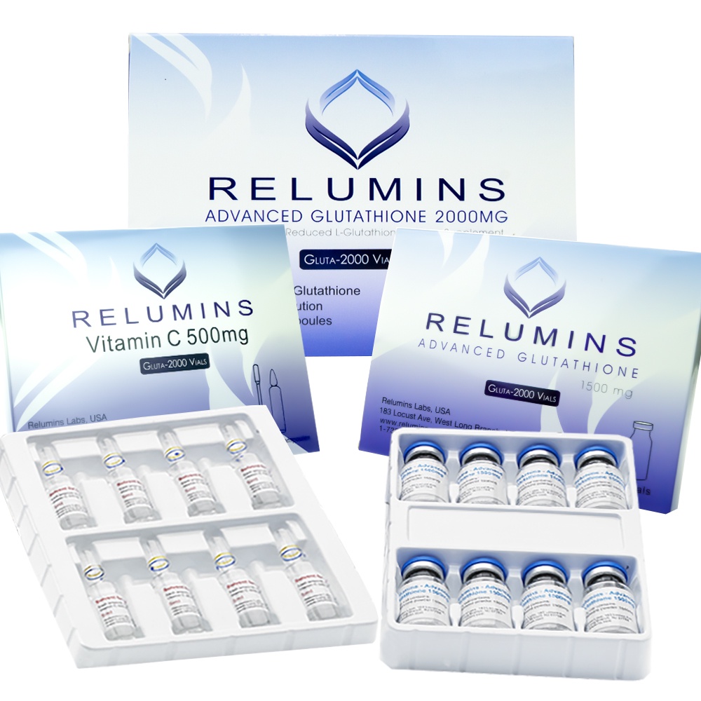 Relumins Advanced IV Alternative Glutathione 2000mg - Glutathione & Vitamin C - NO BOOSTER - 8+8