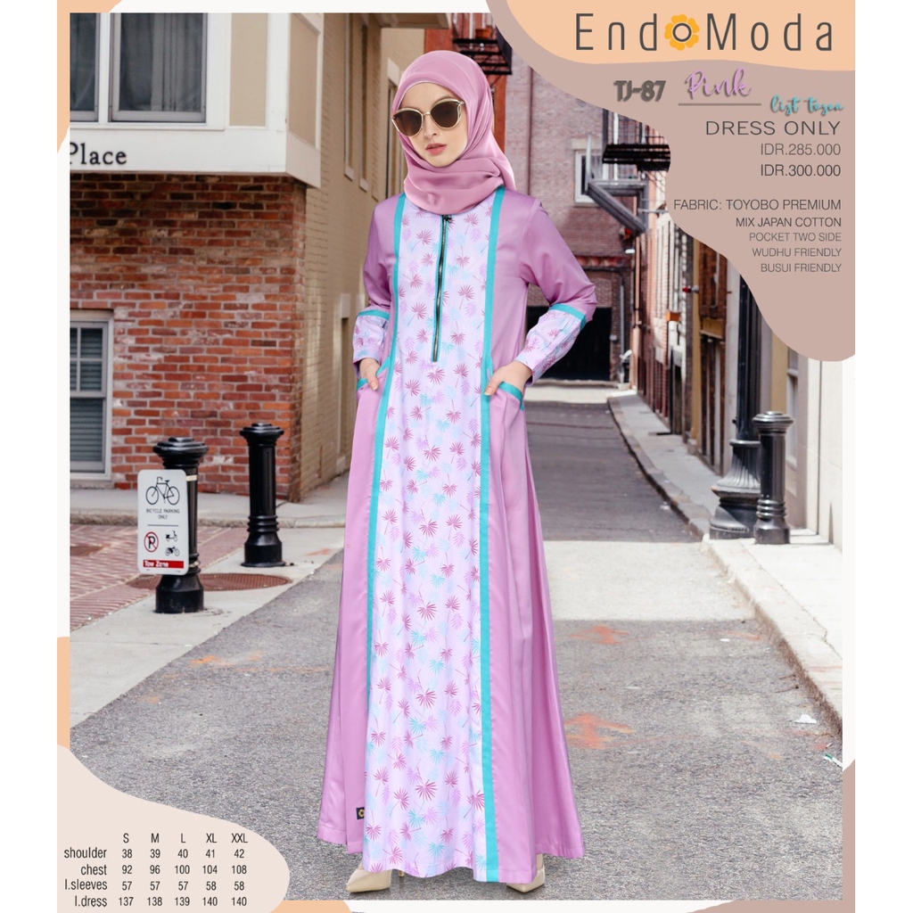 GAMIS MUSLIMAH ENDOMODA TJ 87 PINK