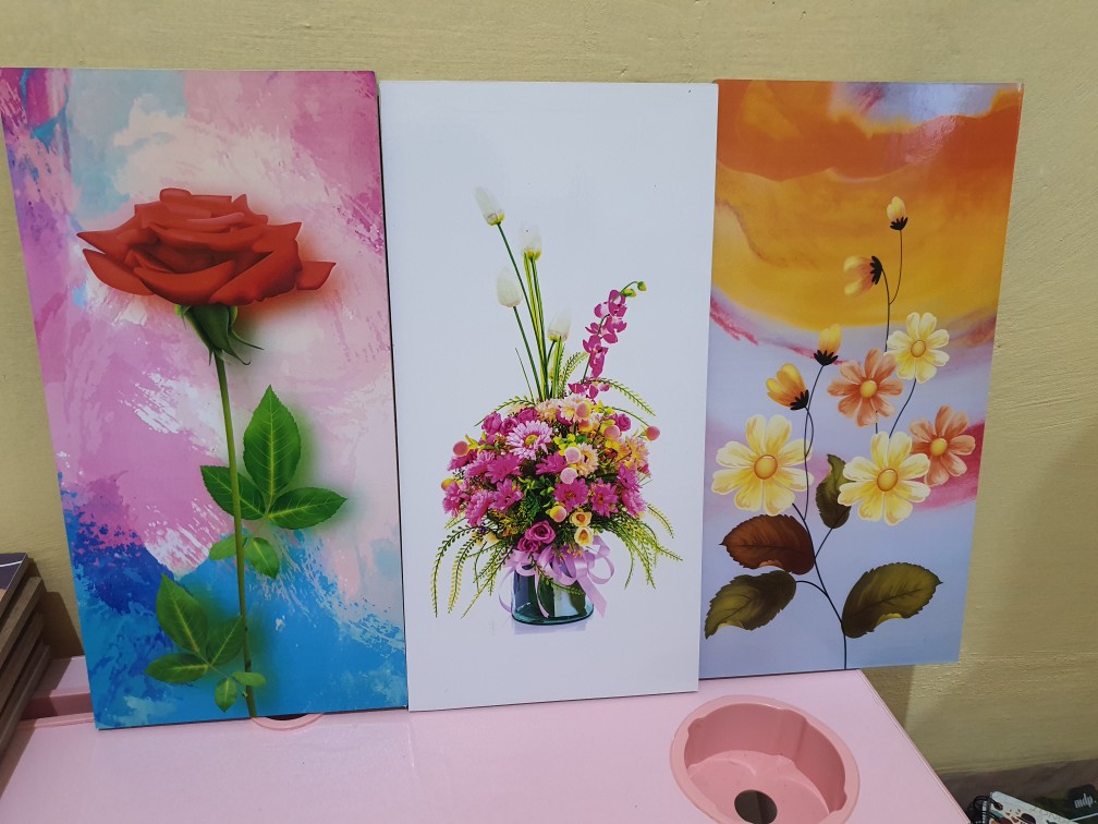 Decor Art Hiasan Dekorasi Dinding Kamar Rumah Bunga Cantik Wall Decor - Fl 23